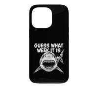 Carcasa para iPhone 13 Pro Guess What Week It Is Vintage Shark Lover Shark Meme
