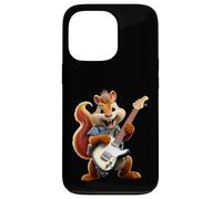 Carcasa para iPhone 13 Pro Happy Squirrel Rock Star Guitarra Eléctrica Diseño Músico