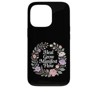 Carcasa para iPhone 13 Pro Heal Grow Manifest Flow Mentalidad de Bienestar Espiritual