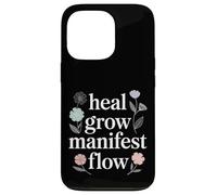 Carcasa para iPhone 13 Pro Heal Grow Manifest Flow Spiritual Wellness Mindset -