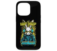 Carcasa para iPhone 13 Pro Hip Hop Conejo Conejo DJ Rave EDM Música Deejay Ecualizador