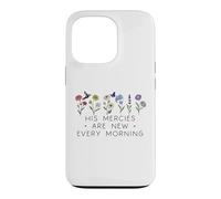 Carcasa para iPhone 13 Pro His Mercies Are New Every Morning Bible Verse Christian God