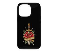 Carcasa para iPhone 13 Pro Hold Fast Dagger Rose Traditional Tattoo Flash Old Ink