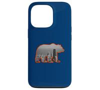 Carcasa para iPhone 13 Pro Horizonte de la Ciudad de Chicago Dentro de una Silueta parda