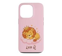 Carcasa para iPhone 13 Pro Horóscopo Lindo Leo Zodiaco León Dormido Nube Horóscopo Pastel