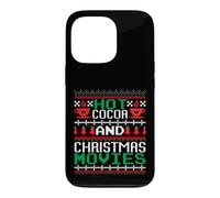 Carcasa para iPhone 13 Pro Hot Cocoa and Christmas Movies Ugly Sweater Winter Art