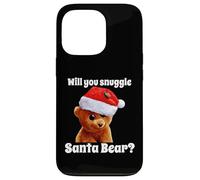 Carcasa para iPhone 13 Pro Humor navideño Will You Snuggle Christmas Bear