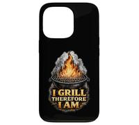 Carcasa para iPhone 13 Pro I Grill Therefore I Am Funny BBQ Grill Filosofía