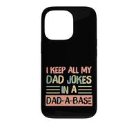 Carcasa para iPhone 13 Pro I Keep All My Dad Jokes In A Dad-A-Base Retro Father's Day