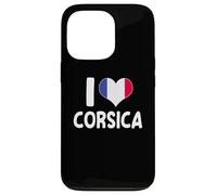 Carcasa para iPhone 13 Pro I Love Corsica Francia Bandera Corazón Orgullo Córcega