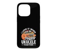 Carcasa para iPhone 13 Pro I Love It When We're Playing Ukelele Together Retro Sun