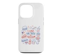 Carcasa para iPhone 13 Pro I Love The Taste of Freedom Vintage American Foods Gráfico