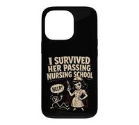 Carcasa para iPhone 13 Pro I Survived Her Passing Nursing School Funny Nurse Boyfriend