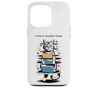Carcasa para iPhone 13 Pro I Used to Remember Things... Funny PC Inept Cat Retro