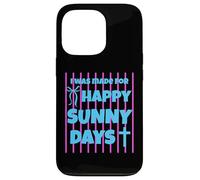 Carcasa para iPhone 13 Pro I Was Made For Happy Sunny Days - Lazo a Rayas Rosas