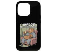 Carcasa para iPhone 13 Pro I Work out So I Can Eat In Peace Funny Gym Motivación Cita