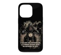 Carcasa para iPhone 13 Pro If The Devil Isn'T Bothering You... Men Christian Motorcycle