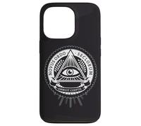 Carcasa para iPhone 13 Pro Illuminati Todo lo Viendo Ojo conspiración ilusión pirámide
