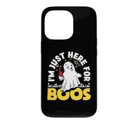 Carcasa para iPhone 13 Pro Im Just Here For Boos Halloween Ghost Copa de Vino guiño