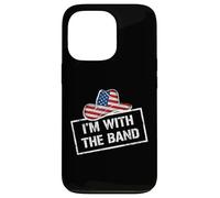 Carcasa para iPhone 13 Pro I'm with The Band Country Music USA Flag Cowboy Hat