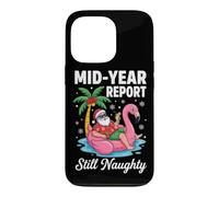 Carcasa para iPhone 13 Pro Informe de Mitad de año Sigue Siendo Travieso Tropical Santa Flamingo
