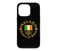 Carcasa para iPhone 13 Pro Irlanda Éirinn go Brách (Irlanda para Siempre) Escudo de Arpa Celta