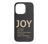Carcasa para iPhone 13 Pro Isaías 12:3 Joy Christian Salvation KJV Diseño de versículo de la Biblia