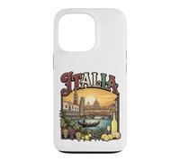 Carcasa para iPhone 13 Pro Italia Vintage Viajes Monumentos Venecia Góndola Florencia