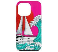 Carcasa para iPhone 13 Pro Japanese Wave Sailboat Sailing Boating Club Sailor