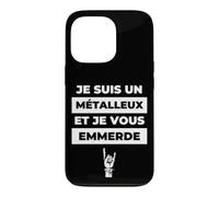 Carcasa para iPhone 13 Pro Je Suis un Métalleux et je vous Emmerde Headbanger Festival