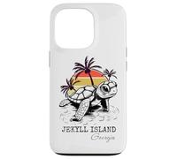 Carcasa para iPhone 13 Pro Jekyll Island Georgia Sea Turtle Preserve 70s Estilo Retro