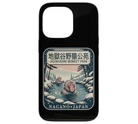Carcasa para iPhone 13 Pro Jigokudani Snow Onsen Monkeys Nagano Park Japón Souvenir