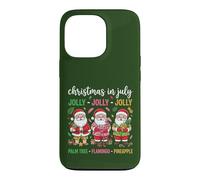 Carcasa para iPhone 13 Pro Jolly Christmas in July Beach Santa Gráfico