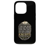 Carcasa para iPhone 13 Pro Juan Verso de la Biblia Fe Cristiana Jesús El Camino Verdad Vida