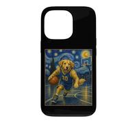 Carcasa para iPhone 13 Pro Jugador de Baloncesto Golden Retriever Dog Art