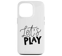 Carcasa para iPhone 13 Pro Juguemos una Frase de guión audaz sobre Fondo Gris