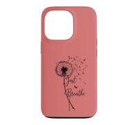 Carcasa para iPhone 13 Pro Just Breathe Dandelion Butterfly Inspirational Boho Floral