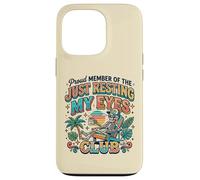 Carcasa para iPhone 13 Pro Just Resting My Eyes Club Coffee Lover Funny Beach Vacaciones