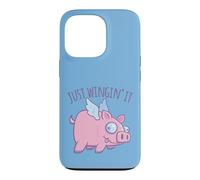 Carcasa para iPhone 13 Pro Just Wingin' It Derpy Flying Pig