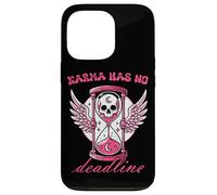 Carcasa para iPhone 13 Pro Karma no Tiene Fecha límite de Reloj de Arena de Calavera gótica
