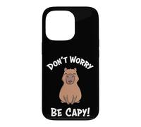 Carcasa para iPhone 13 Pro Kawaii Kids Boys Don't Worry Be Capy Meme Lover Capybara