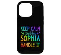 Carcasa para iPhone 13 Pro Keep Calm and Let Sophia Handle It Chill Nombre