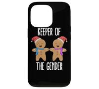 Carcasa para iPhone 13 Pro Keeper of The Gender Revela Baby Shower Gingerbread Xmas