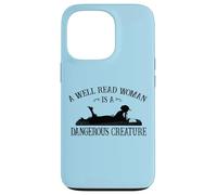 Carcasa para iPhone 13 Pro Kids Girls Reading A Well Read Woman Is A Dangerous Creature
