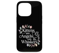 Carcasa para iPhone 13 Pro Kittens Are Angels with Whiskers Mascota Gato Esponjoso -