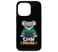 Carcasa para iPhone 13 Pro Koala Coder Modo Código Mascota Gráfico