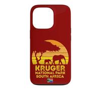 Carcasa para iPhone 13 Pro Kruger Park Sudáfrica Safari Sunset Jirafa Elefante