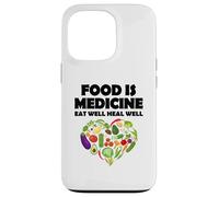 Carcasa para iPhone 13 Pro La Comida es Medicina Comer Bien Sanar Bien Vegano