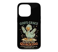 Carcasa para iPhone 13 Pro La Gracia de Dios me Mantiene cuestionando Pato Cristiano