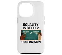 Carcasa para iPhone 13 Pro La Igualdad es Mayor Que la división Anti Racismo Matemáticas Humor EE.UU